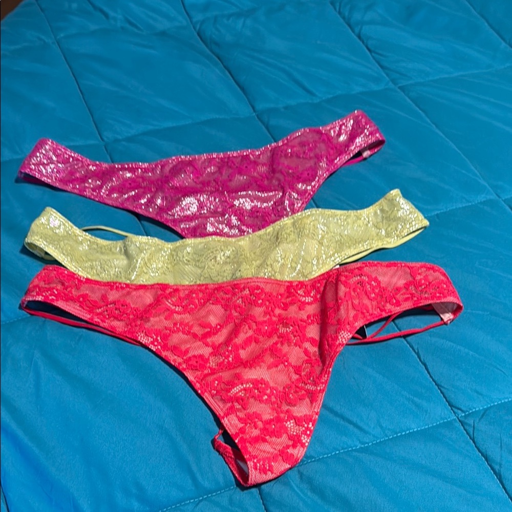 Victoria's Secret Pink and Yellow Cheeky Panties